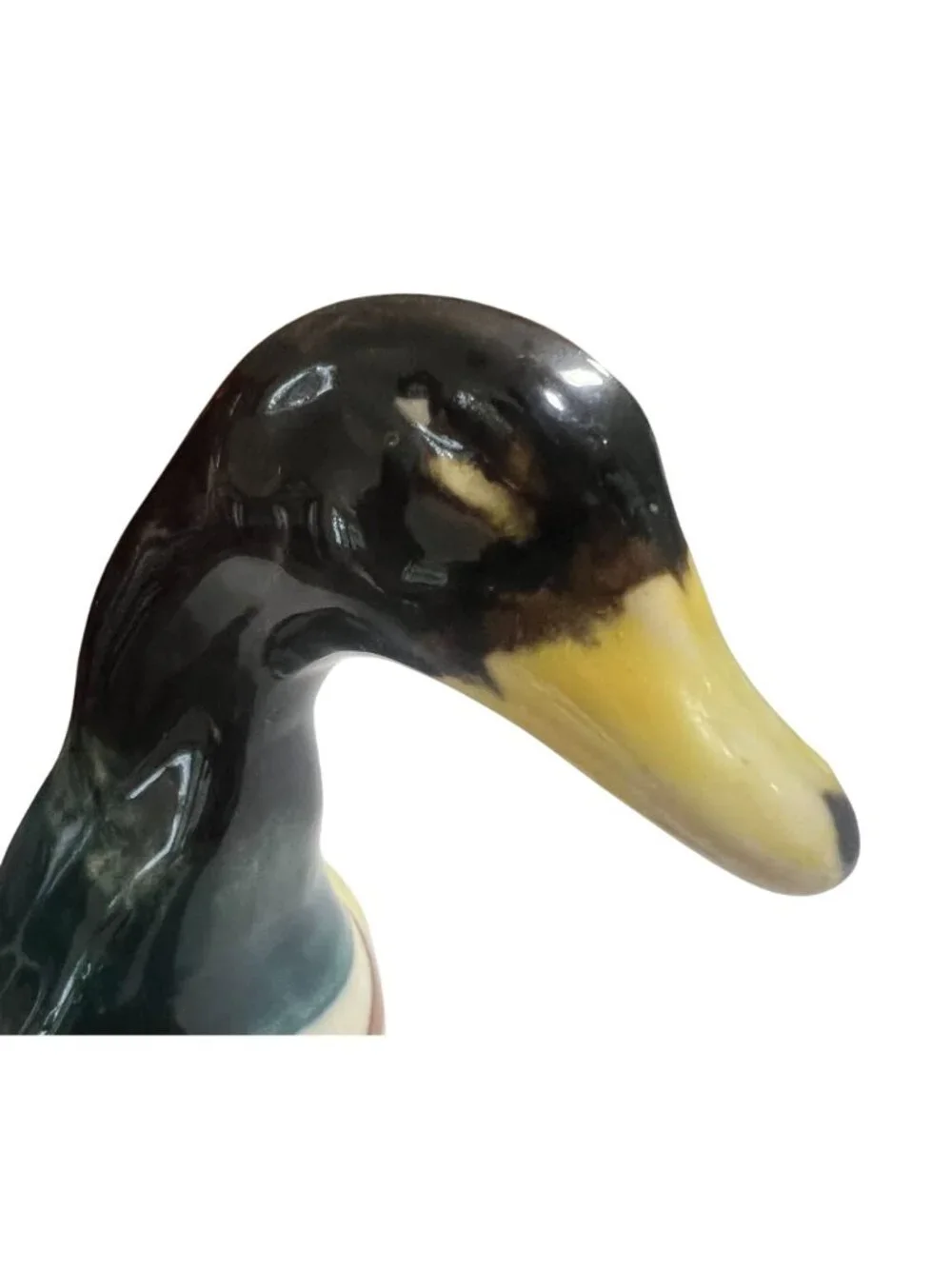 Hand-Painted Ceramic Duck Figurine Vase/Planter Made In Japan Collectible Décor